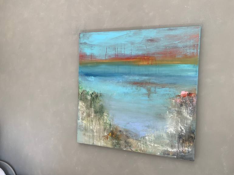 Original Abstract Landscape Painting by Hennie Van De Lande