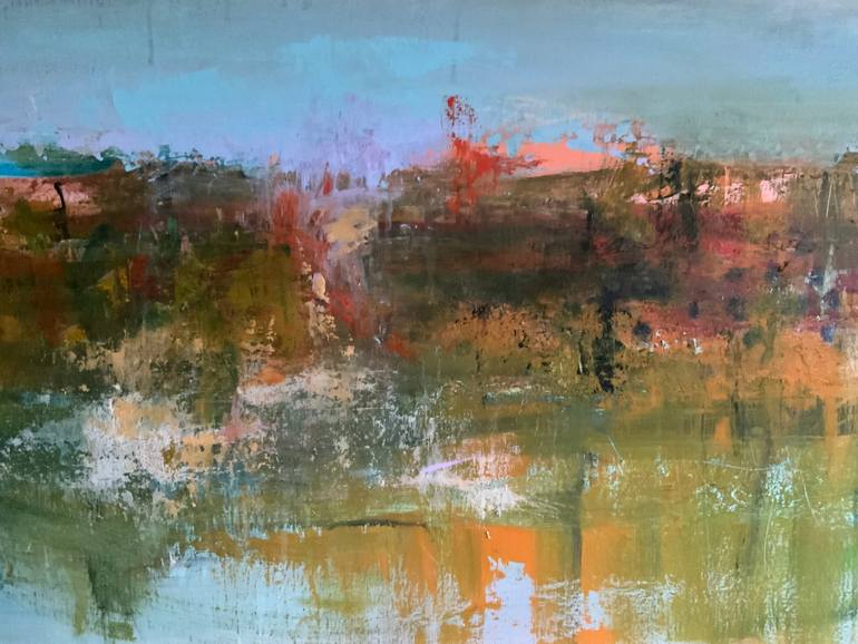 Original Abstract Expressionism Abstract Painting by Hennie Van De Lande