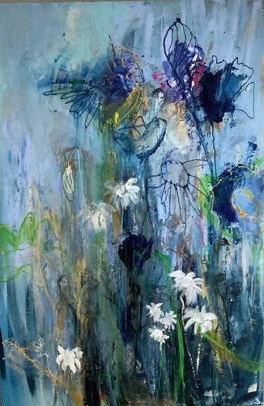 Original Abstract Botanic Paintings by Hennie van de Lande