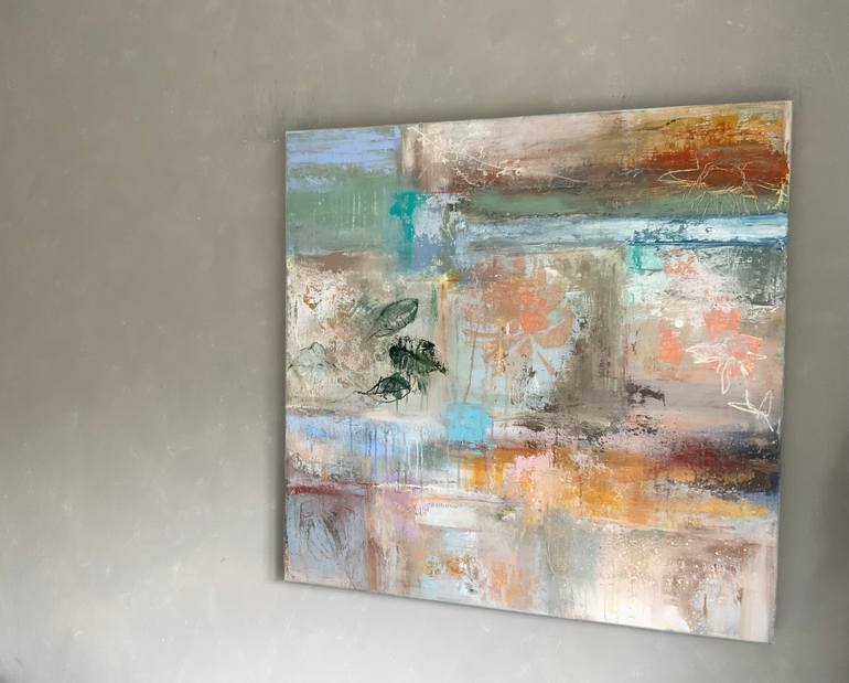Original Abstract Expressionism Abstract Painting by Hennie Van De Lande