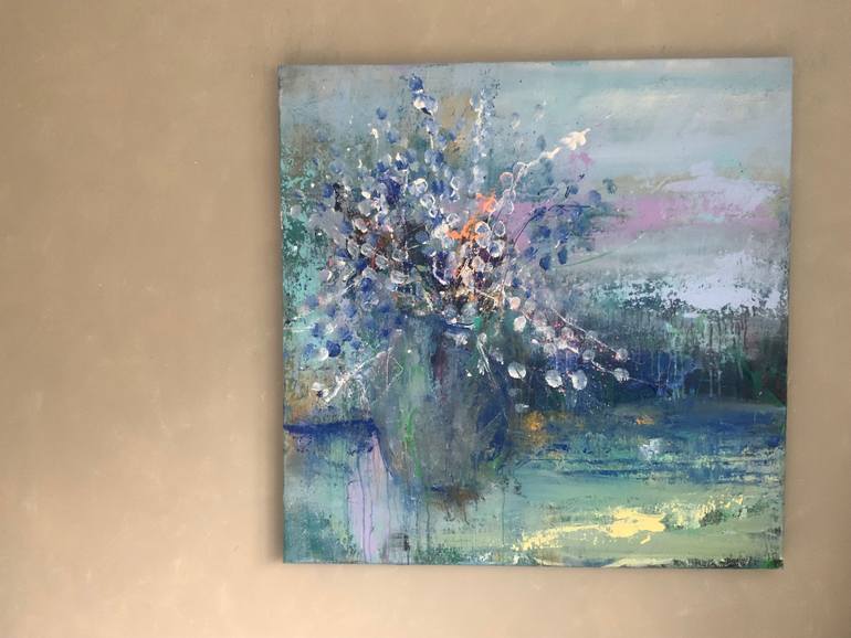 Original Abstract Still Life Painting by Hennie Van De Lande