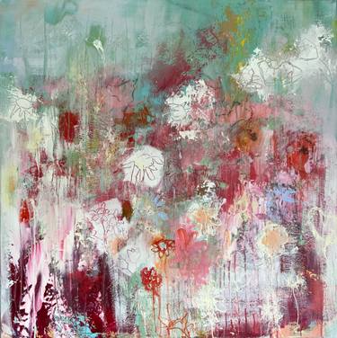 Original Abstract Expressionism Abstract Painting by Hennie Van De Lande