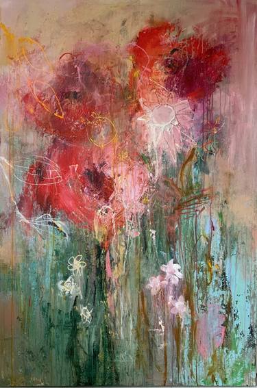 Original Abstract Botanic Paintings by Hennie van de Lande