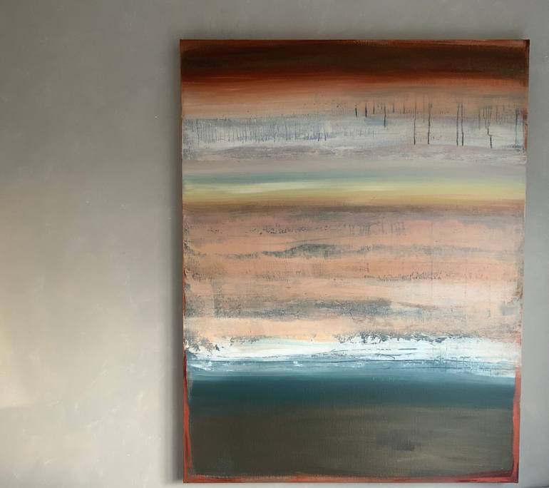 Original Abstract Expressionism Abstract Painting by Hennie Van De Lande