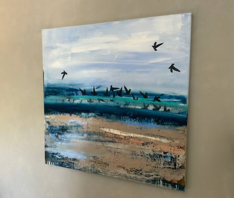 Original Abstract Landscape Painting by Hennie Van De Lande