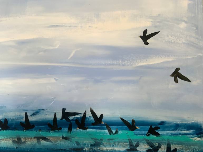 Original Abstract Landscape Painting by Hennie Van De Lande