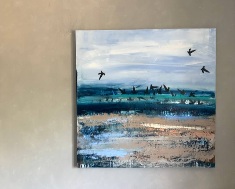 Original Abstract Landscape Painting by Hennie Van De Lande