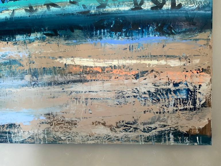 Original Abstract Landscape Painting by Hennie Van De Lande