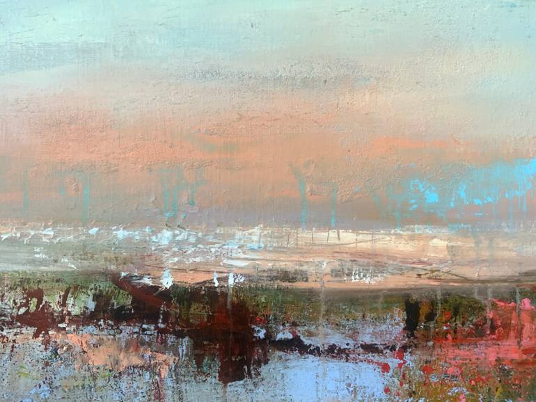 Original Abstract Landscape Painting by Hennie Van De Lande