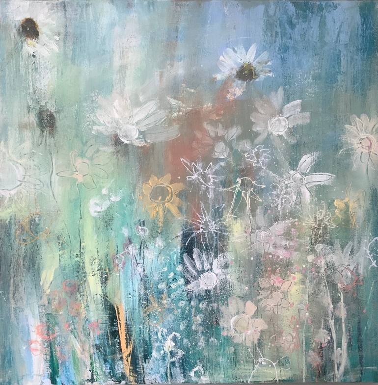 Print of Abstract Botanic Painting by Hennie Van De Lande