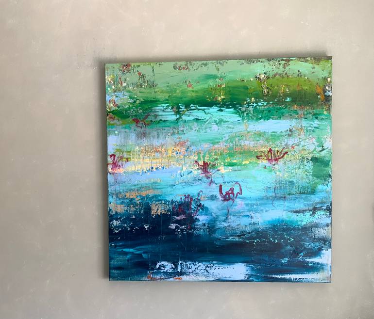 Original Abstract Expressionism Abstract Painting by Hennie Van De Lande
