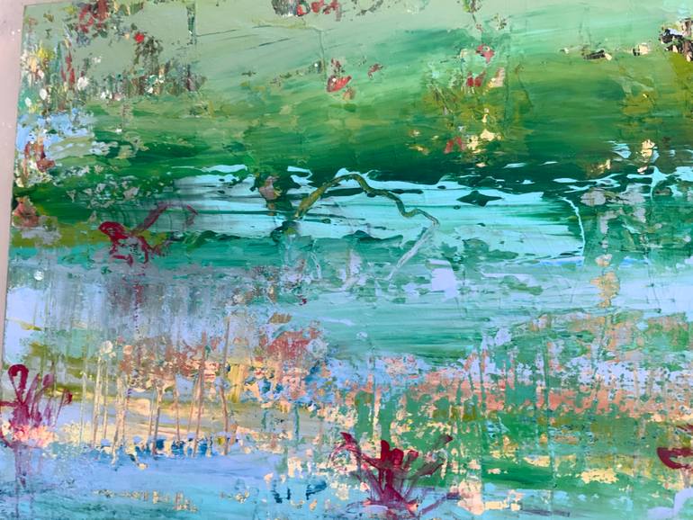Original Abstract Expressionism Abstract Painting by Hennie Van De Lande