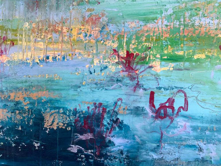 Original Abstract Expressionism Abstract Painting by Hennie Van De Lande