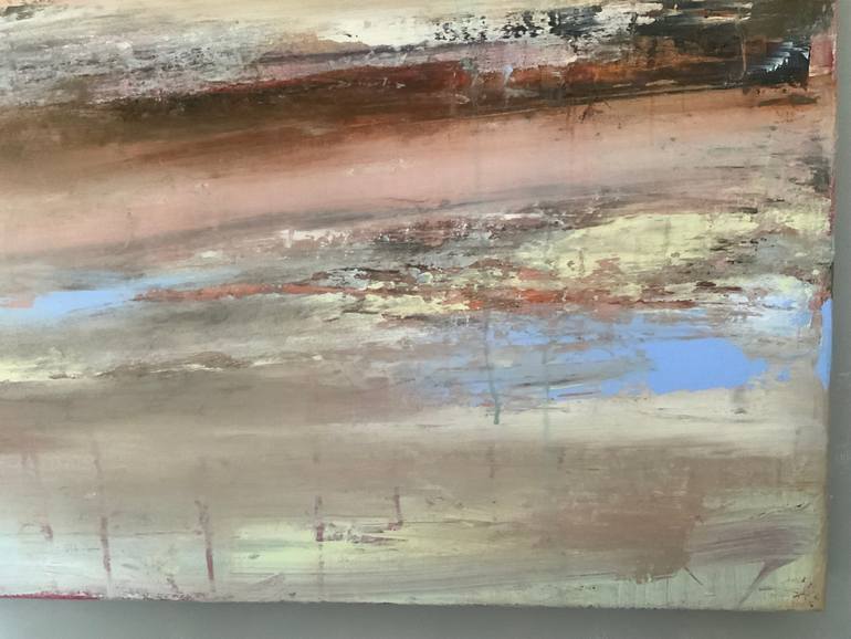 Original Abstract Beach Painting by Hennie Van De Lande