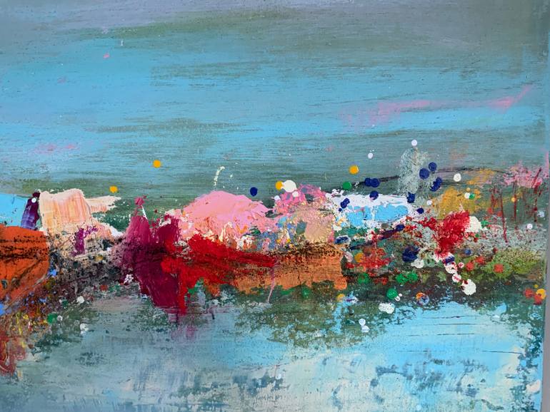 Original Abstract Expressionism Abstract Painting by Hennie Van De Lande