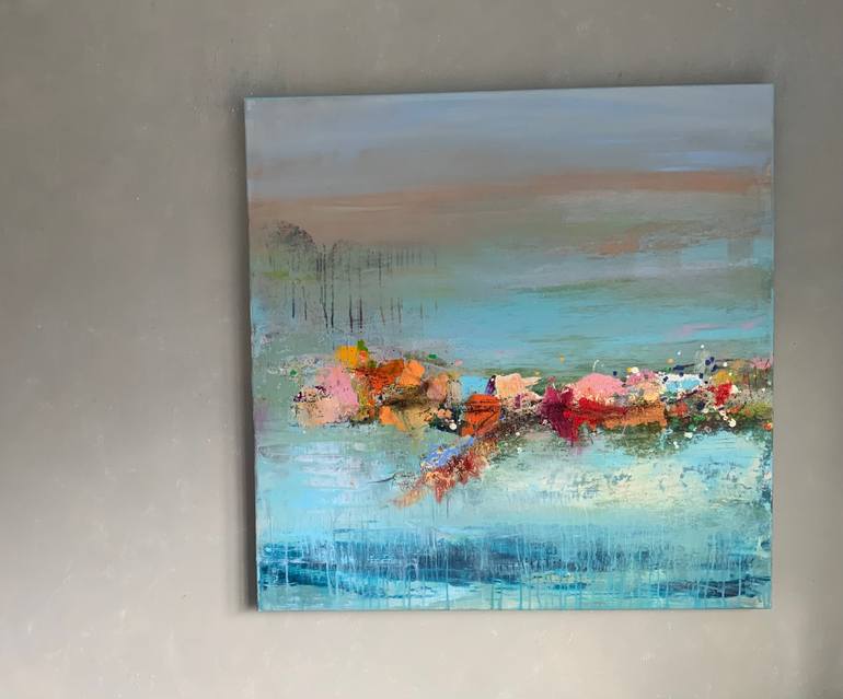 Original Abstract Expressionism Abstract Painting by Hennie Van De Lande
