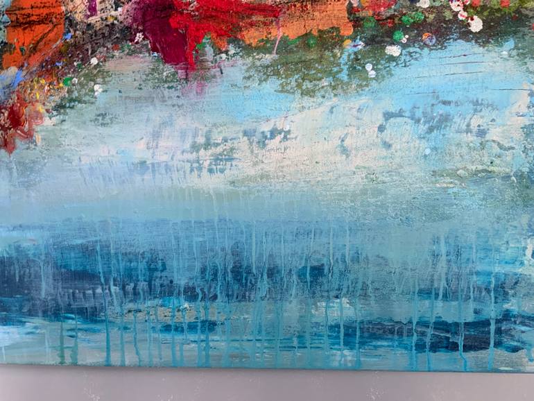 Original Abstract Expressionism Abstract Painting by Hennie Van De Lande