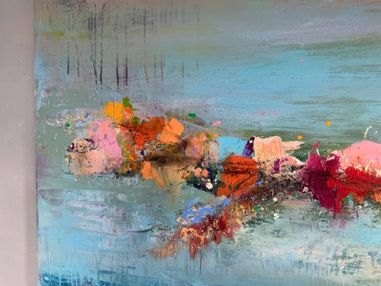 Original Abstract Expressionism Abstract Painting by Hennie Van De Lande