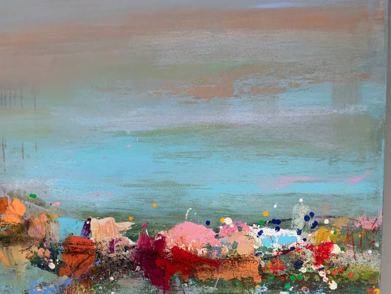 Original Abstract Expressionism Abstract Painting by Hennie Van De Lande
