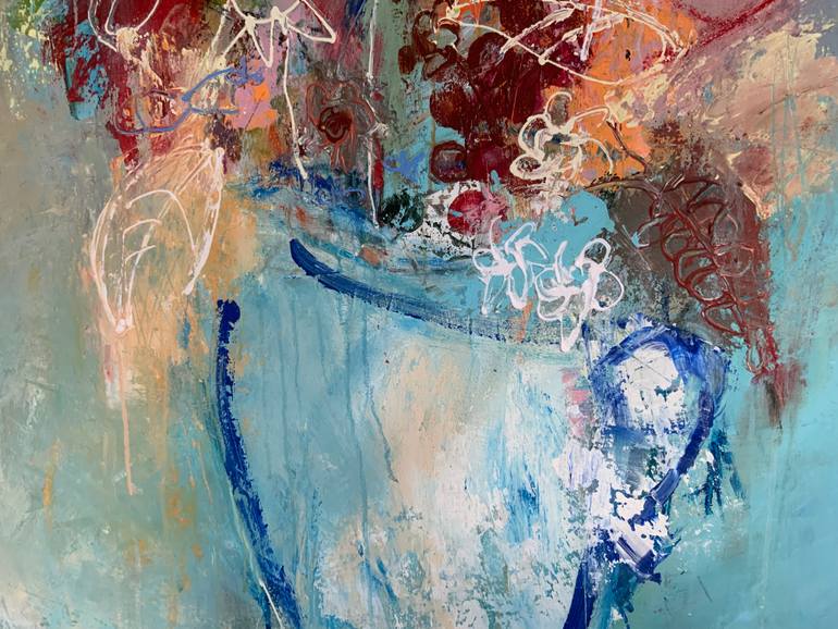 Original Abstract Expressionism Abstract Painting by Hennie Van De Lande