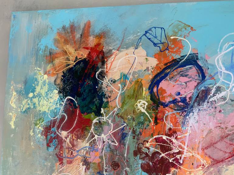 Original Abstract Expressionism Abstract Painting by Hennie Van De Lande
