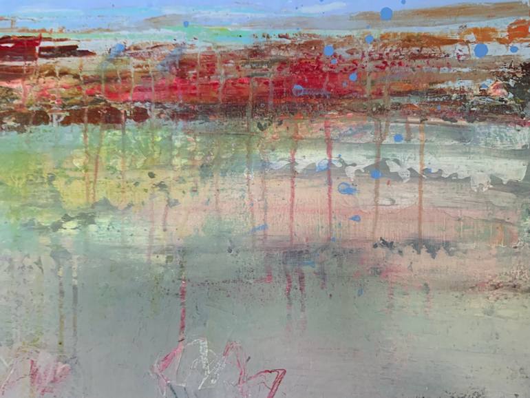 Original Abstract Landscape Painting by Hennie Van De Lande