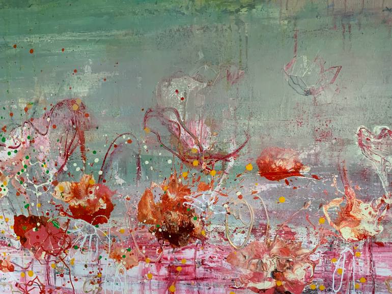 Original Abstract Landscape Painting by Hennie Van De Lande