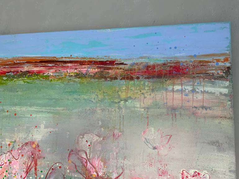 Original Abstract Landscape Painting by Hennie Van De Lande