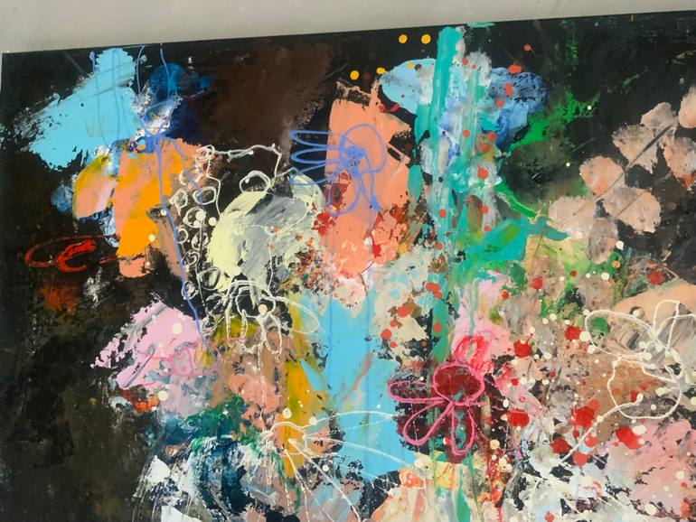 Original Abstract Still Life Painting by Hennie Van De Lande