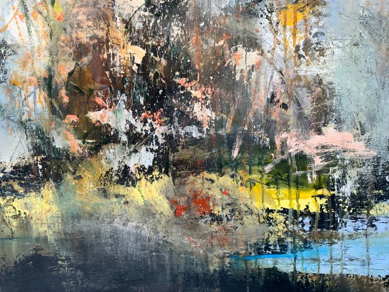 Original Abstract Landscape Painting by Hennie Van De Lande