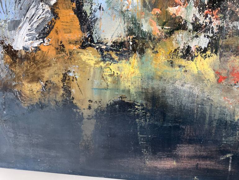 Original Abstract Landscape Painting by Hennie Van De Lande