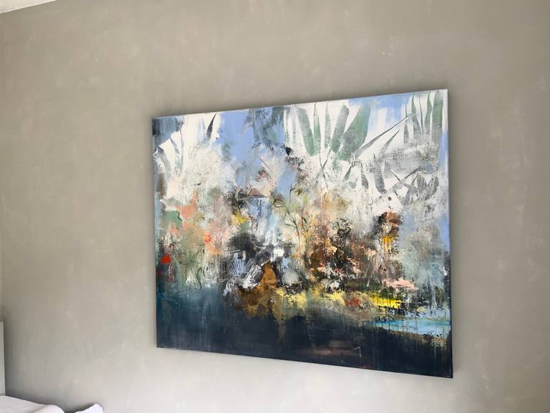 Original Abstract Landscape Painting by Hennie Van De Lande