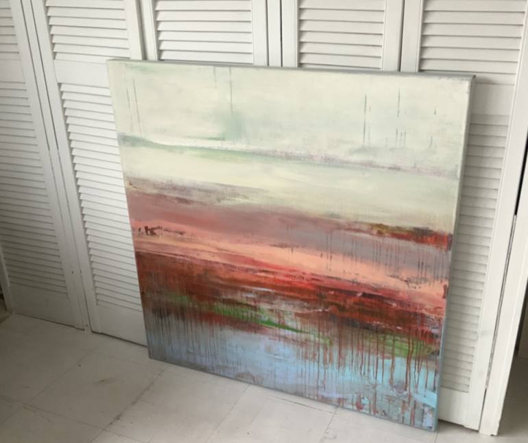 Original Abstract Landscape Painting by Hennie van de Lande