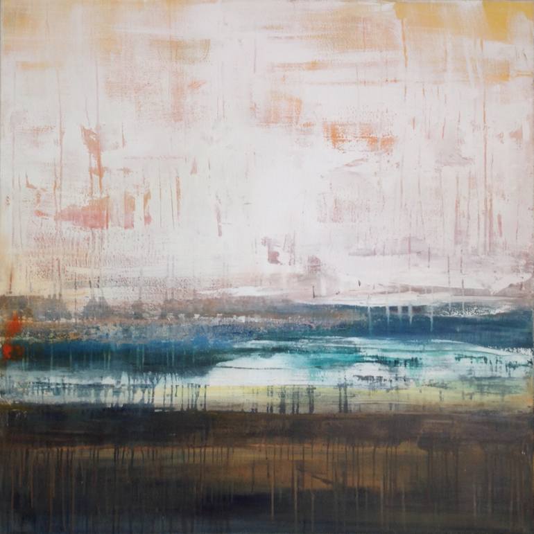 Mysterious Lake 2 Painting by Hennie van de Lande | Saatchi Art