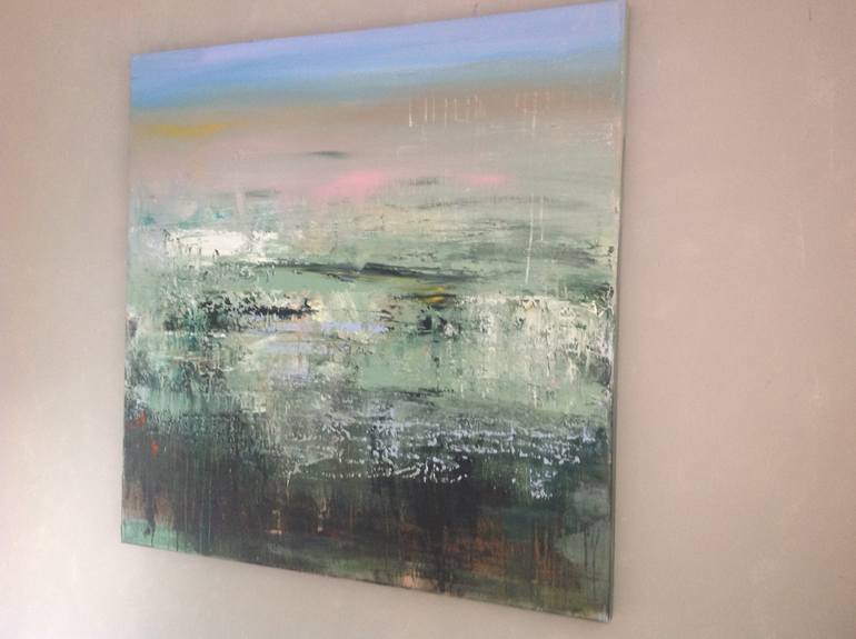 Original Abstract Expressionism Abstract Painting by Hennie Van De Lande