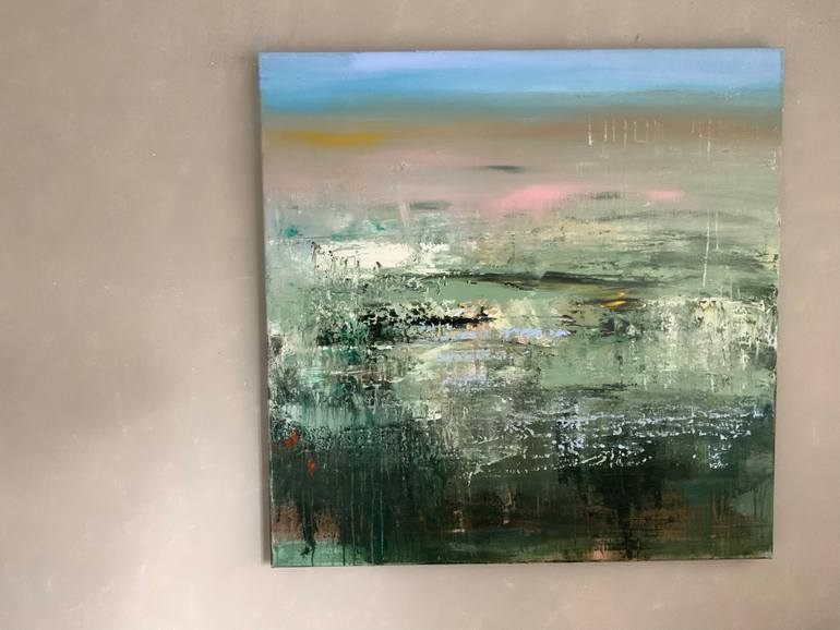 Original Abstract Expressionism Abstract Painting by Hennie Van De Lande