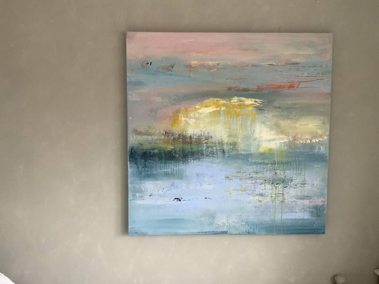 Original Abstract Landscape Painting by Hennie van de Lande