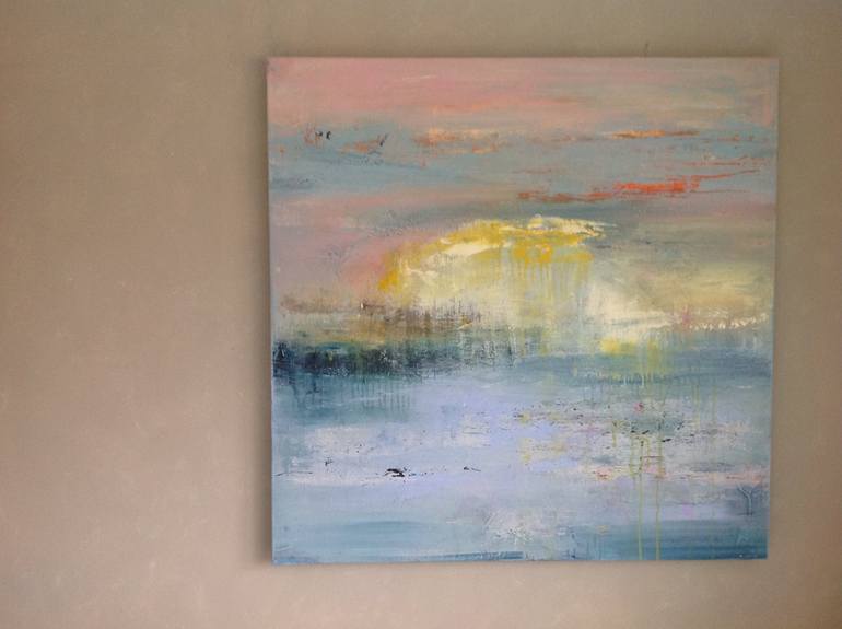 Original Abstract Landscape Painting by Hennie van de Lande