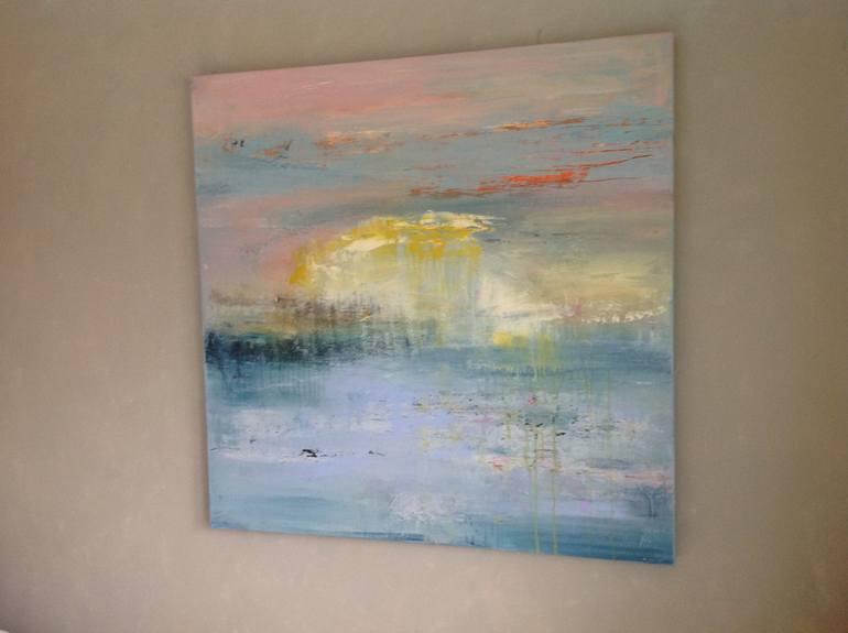 Original Abstract Landscape Painting by Hennie van de Lande