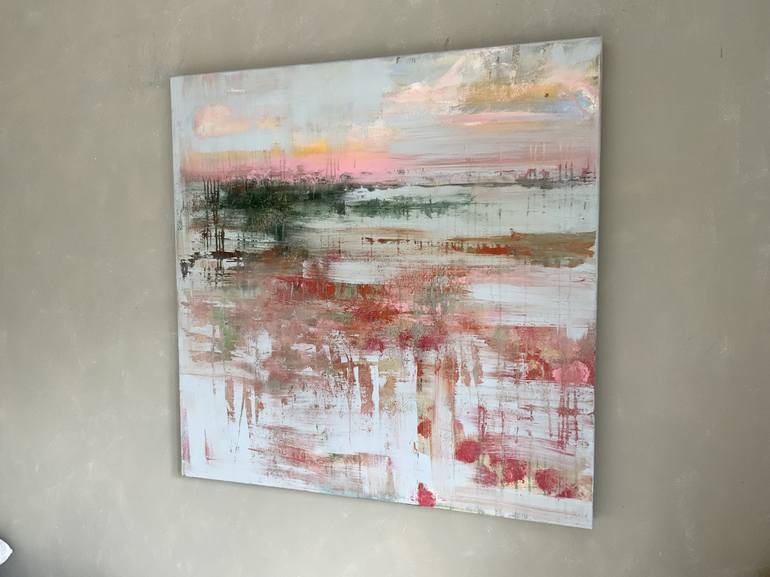 Original Abstract Landscape Painting by Hennie van de Lande