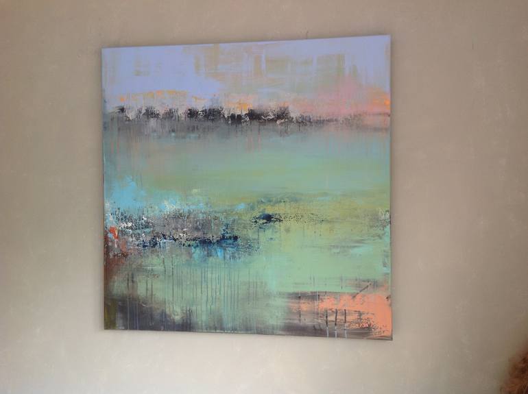 Original Abstract Landscape Painting by Hennie Van De Lande