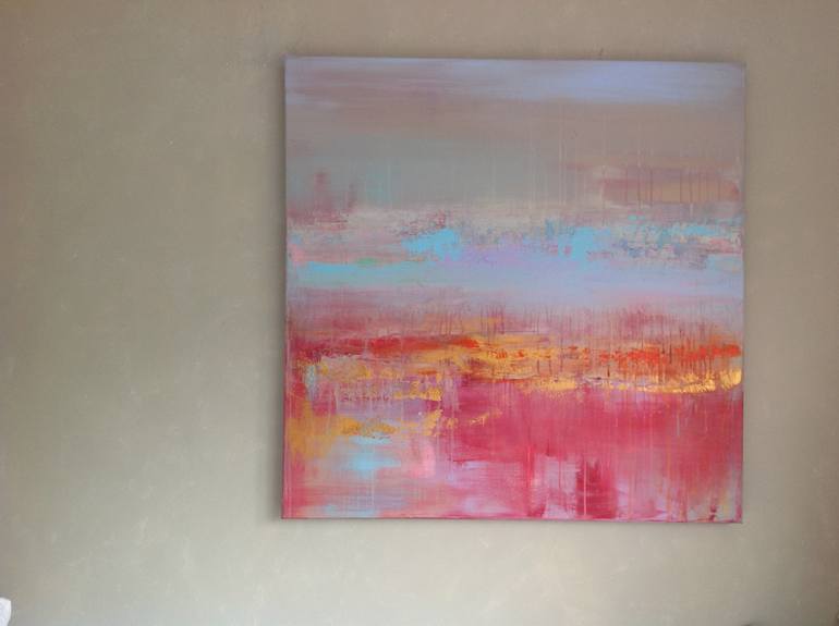 Original Abstract Expressionism Abstract Painting by Hennie Van De Lande