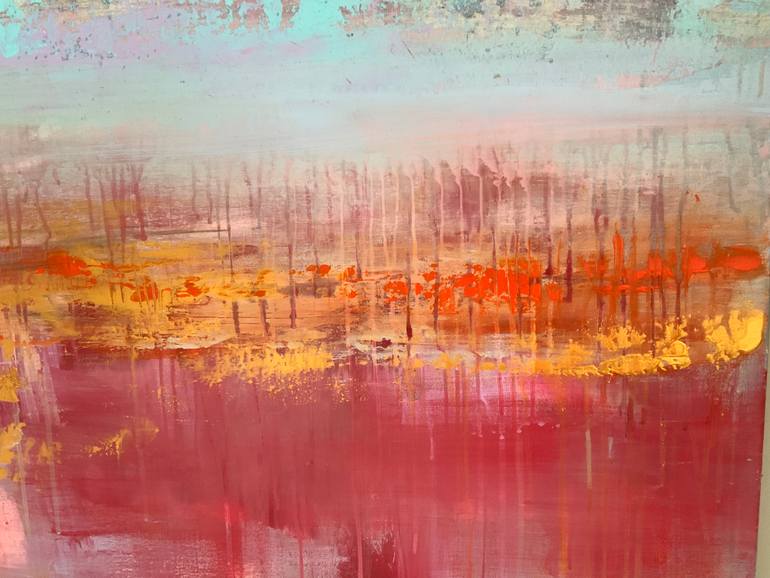 Original Abstract Expressionism Abstract Painting by Hennie Van De Lande
