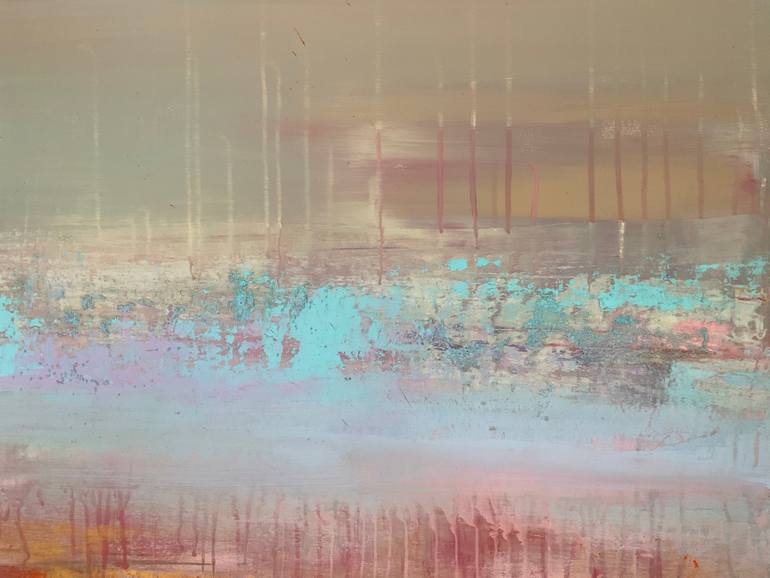 Original Abstract Expressionism Abstract Painting by Hennie Van De Lande