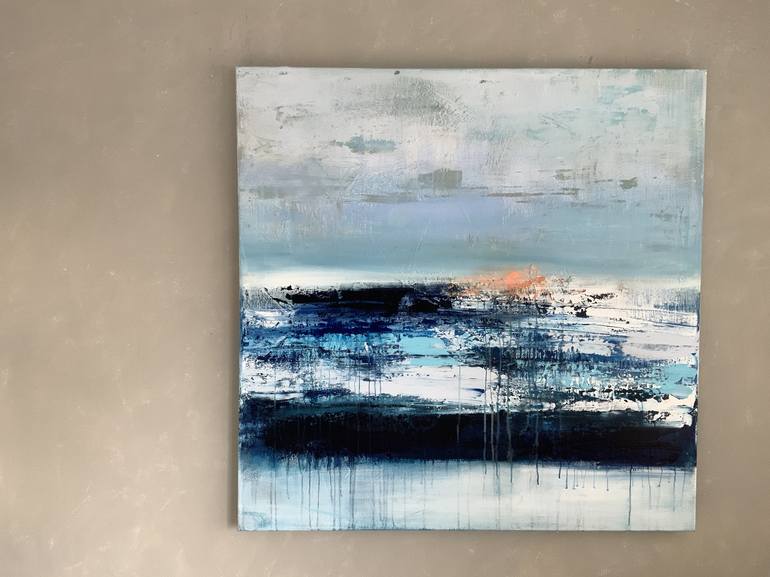 Original Abstract Landscape Painting by Hennie van de Lande