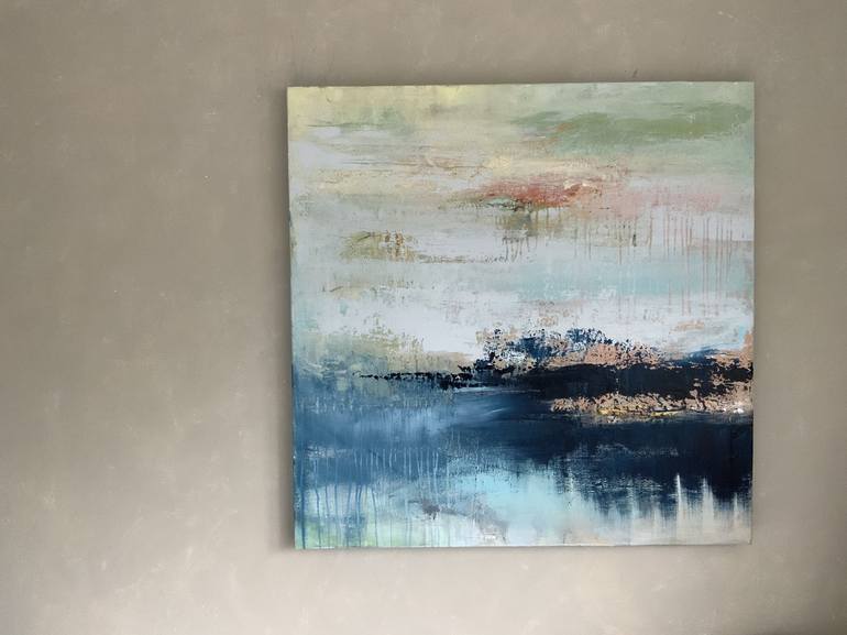 Original Abstract Landscape Painting by Hennie van de Lande