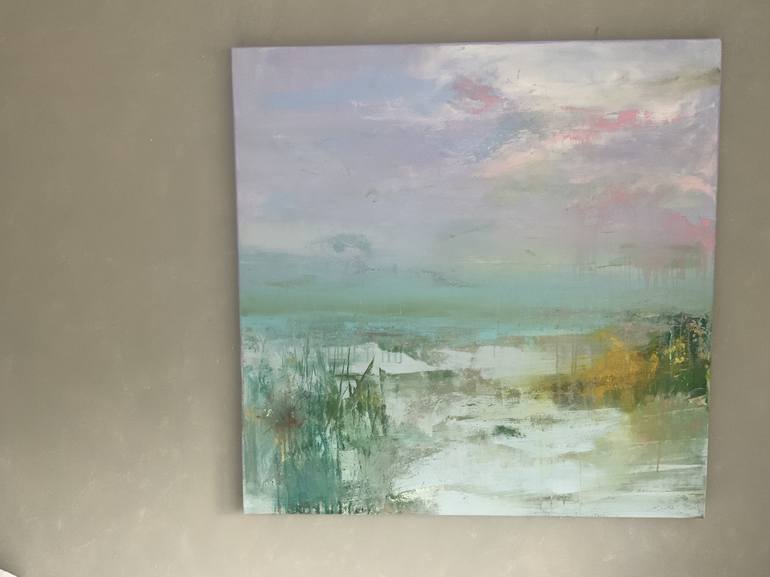 Original Abstract Landscape Painting by Hennie van de Lande