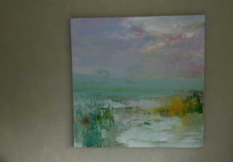 Original Abstract Landscape Painting by Hennie van de Lande