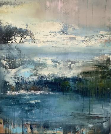 Saatchi Art Artist Hennie van de Lande; Painting, “My favorite lake (Holiday guide 2021 eye catching abstracts)” #art