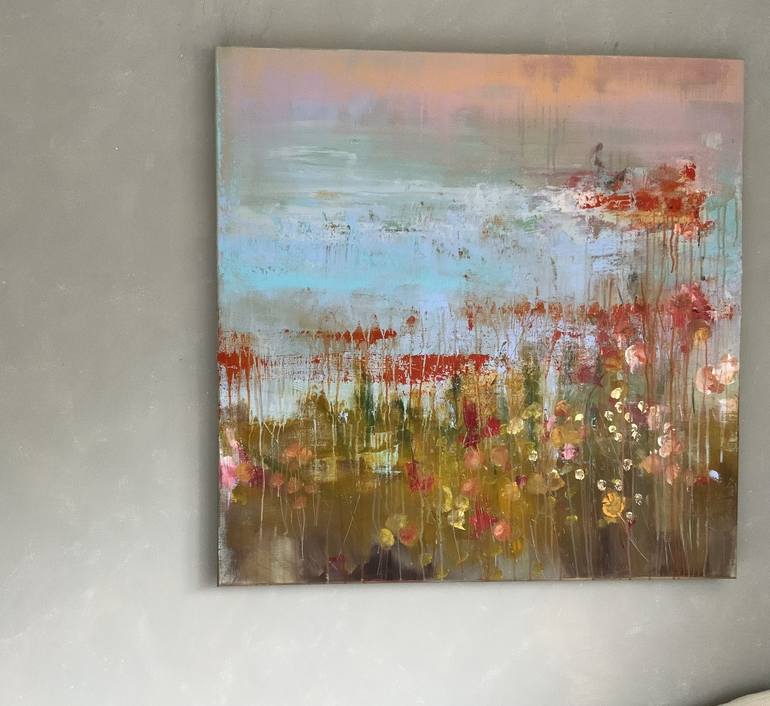 Original Abstract Landscape Painting by Hennie van de Lande